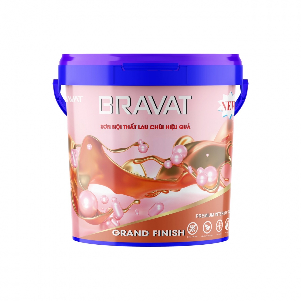 Sơn nước nội thất lau chùi hiệu quả Bravat Grand Finish